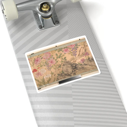 Unidentified artist - Roses and Wisteria - probably 18th–19th century v6 - STICKER Vinyl Kiss-Cut Decal