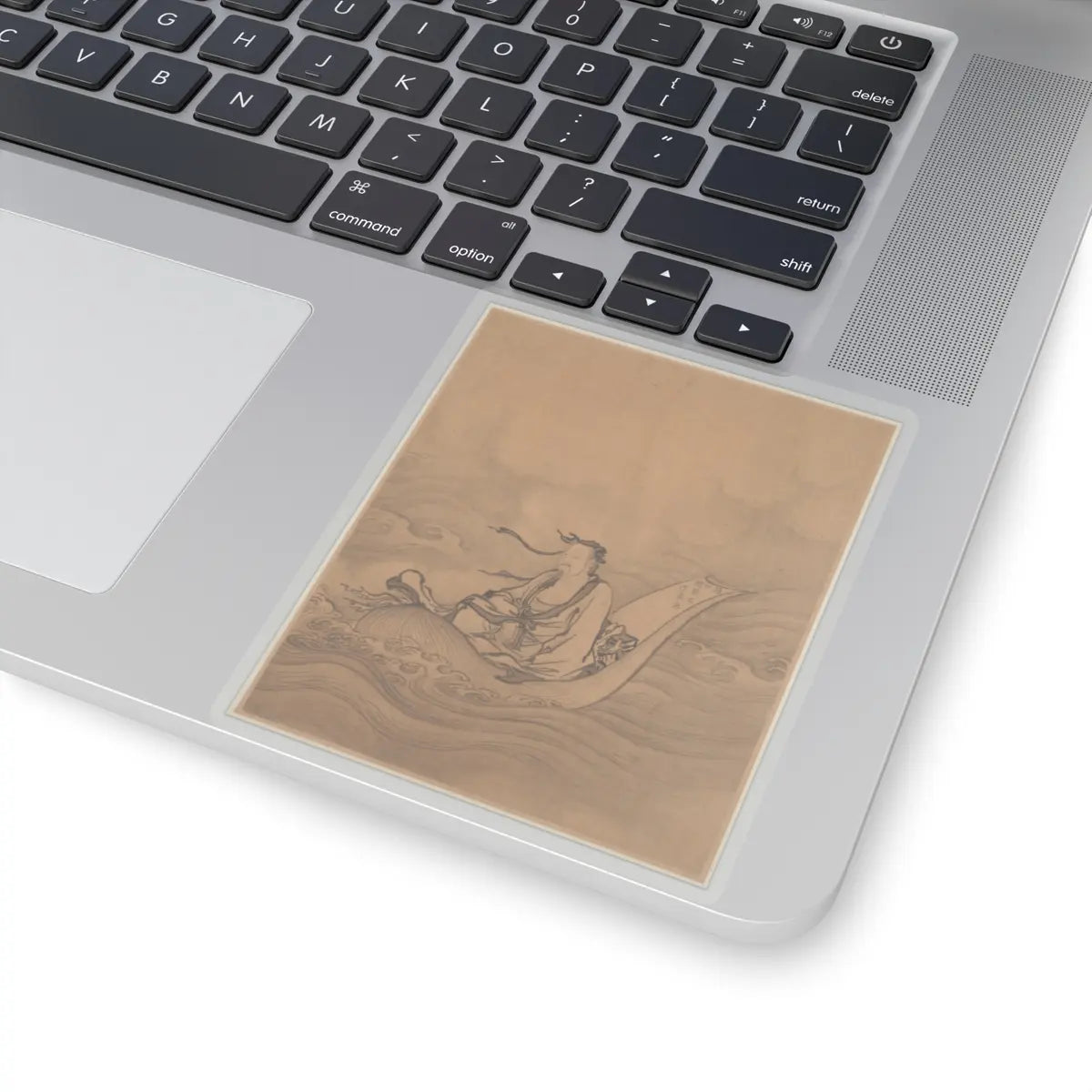 Unidentified artist - Sage Floating on Lotus Leaf - unknown - STICKER Vinyl Kiss-Cut Decal