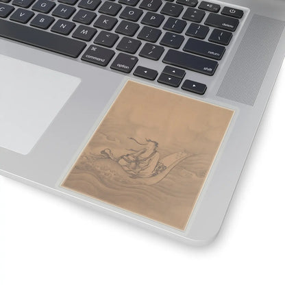 Unidentified artist - Sage Floating on Lotus Leaf - unknown - STICKER Vinyl Kiss-Cut Decal