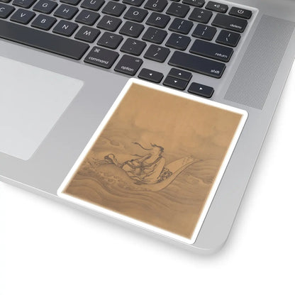 Unidentified artist - Sage Floating on Lotus Leaf - unknown - STICKER Vinyl Kiss-Cut Decal