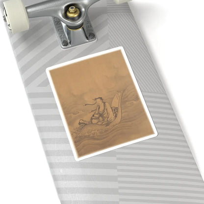 Unidentified artist - Sage Floating on Lotus Leaf - unknown - STICKER Vinyl Kiss-Cut Decal
