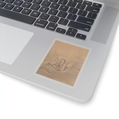 Unidentified artist - Sage Floating on Lotus Leaf - unknown - STICKER Vinyl Kiss-Cut Decal
