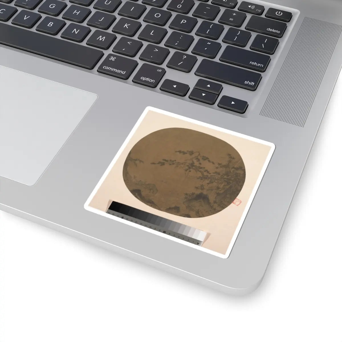 Unidentified artist - Sages Admiring Waterfall - unknown - STICKER Vinyl Kiss-Cut Decal