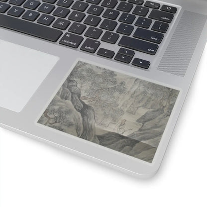 Unidentified artist - Scholar Admiring Autumn Scenery - ca. 1525 v1 - STICKER Vinyl Kiss-Cut Decal