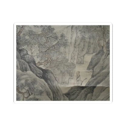 Unidentified artist - Scholar Admiring Autumn Scenery - ca. 1525 v1 - STICKER Vinyl Kiss-Cut Decal