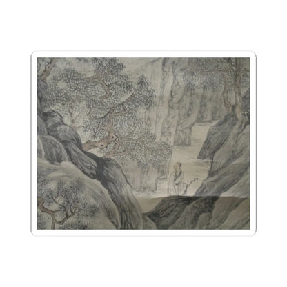 Unidentified artist - Scholar Admiring Autumn Scenery - ca. 1525 v1 - STICKER Vinyl Kiss-Cut Decal