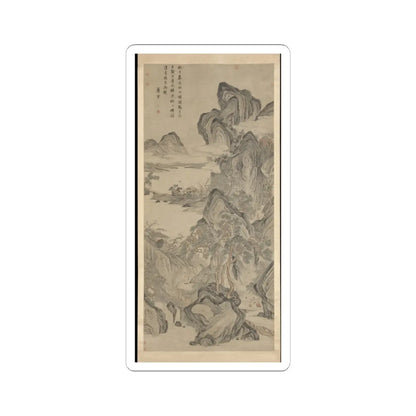 Unidentified artist - Scholar Admiring Autumn Scenery - ca. 1525 v2 - STICKER Vinyl Kiss-Cut Decal