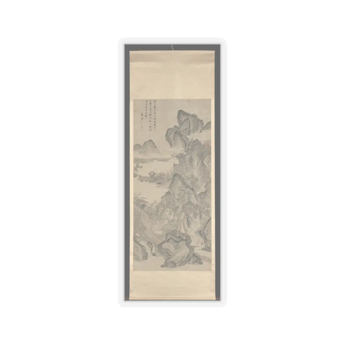 Unidentified artist - Scholar Admiring Autumn Scenery - ca. 1525 v3 - STICKER Vinyl Kiss-Cut Decal