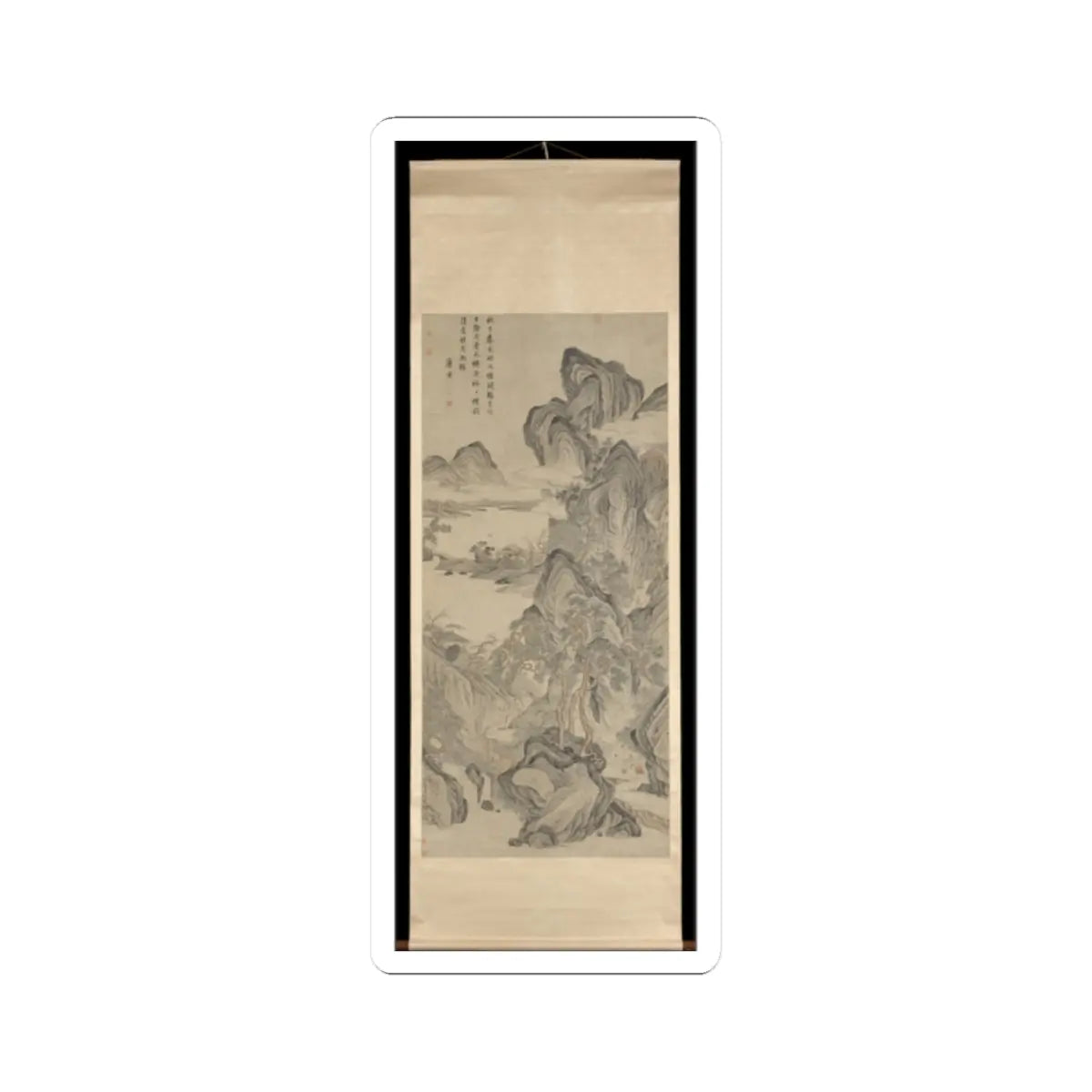 Unidentified artist - Scholar Admiring Autumn Scenery - ca. 1525 v3 - STICKER Vinyl Kiss-Cut Decal