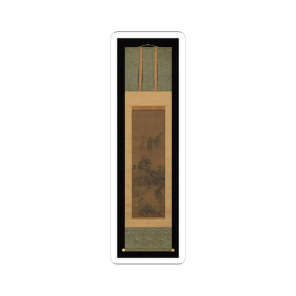 Unidentified artist - Scholar admiring plum blossoms - 13th century v2 - STICKER Vinyl Kiss-Cut Decal