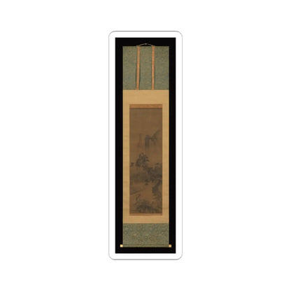 Unidentified artist - Scholar admiring plum blossoms - 13th century v2 - STICKER Vinyl Kiss-Cut Decal