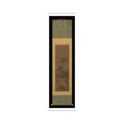 Unidentified artist - Scholar admiring plum blossoms - 13th century v2 - STICKER Vinyl Kiss-Cut Decal