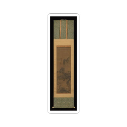 Unidentified artist - Scholar admiring plum blossoms - 13th century v2 - STICKER Vinyl Kiss-Cut Decal