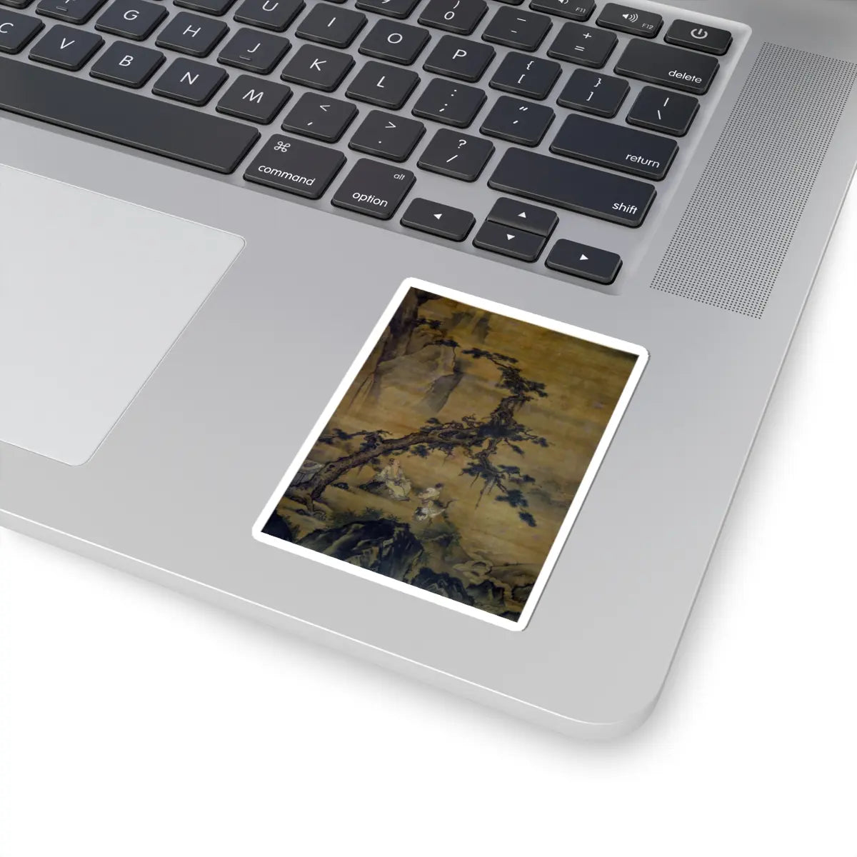 Unidentified artist - Scholar and Attendant in Mountain Retreat - unknown - STICKER Vinyl Kiss-Cut Decal