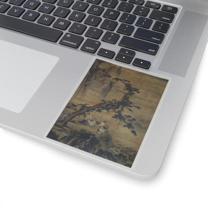 Unidentified artist - Scholar and Attendant in Mountain Retreat - unknown - STICKER Vinyl Kiss-Cut Decal