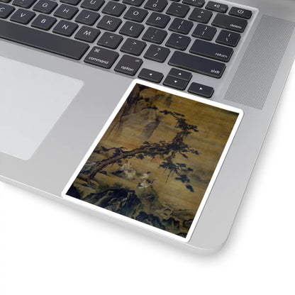 Unidentified artist - Scholar and Attendant in Mountain Retreat - unknown - STICKER Vinyl Kiss-Cut Decal