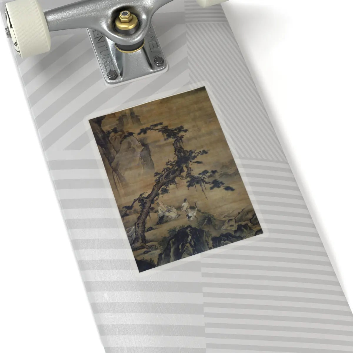 Unidentified artist - Scholar and Attendant in Mountain Retreat - unknown - STICKER Vinyl Kiss-Cut Decal