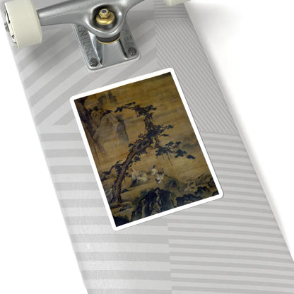 Unidentified artist - Scholar and Attendant in Mountain Retreat - unknown - STICKER Vinyl Kiss-Cut Decal