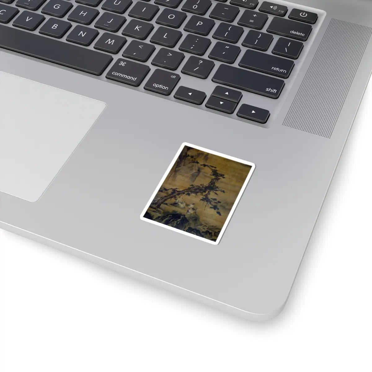 Unidentified artist - Scholar and Attendant in Mountain Retreat - unknown - STICKER Vinyl Kiss-Cut Decal