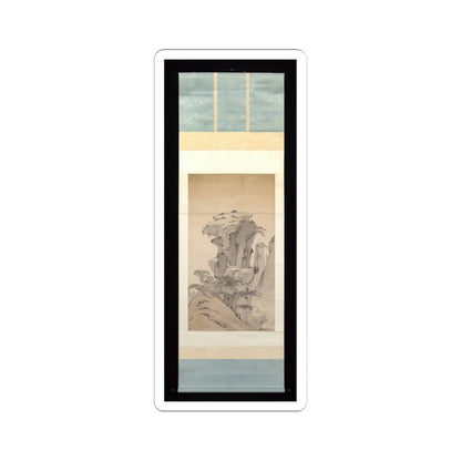 Unidentified artist - Scholar Contemplating Towering Rock - 20th century v2 - STICKER Vinyl Kiss-Cut Decal