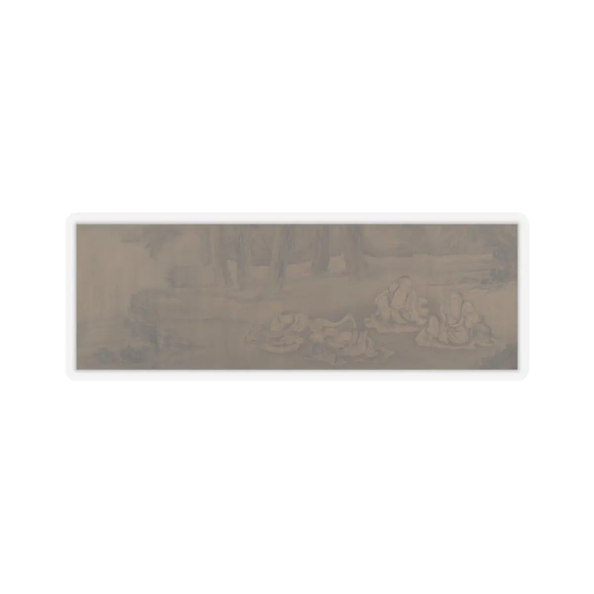 Unidentified artist - Scholars and Monkeys under Trees - unknown v1 - STICKER Vinyl Kiss-Cut Decal