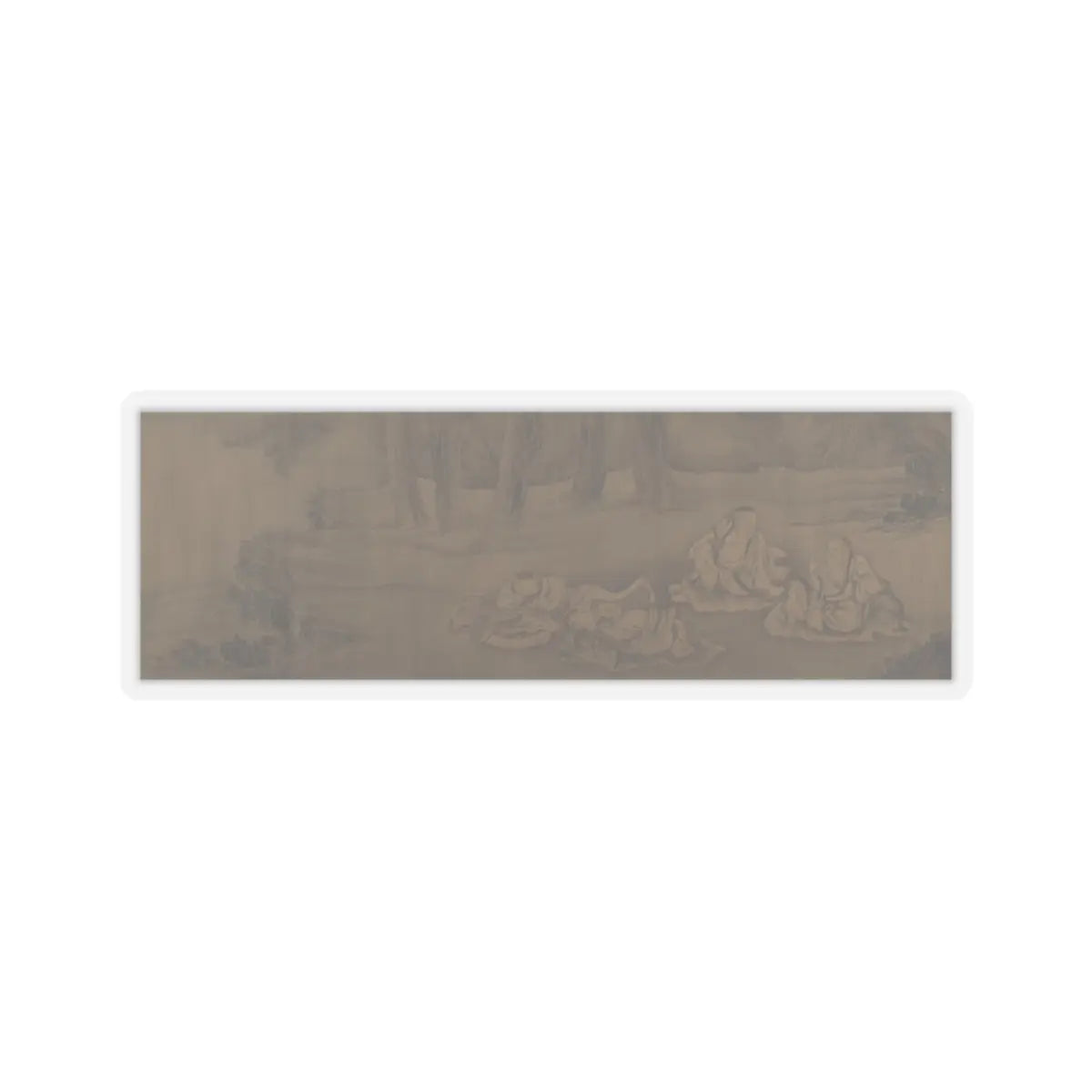 Unidentified artist - Scholars and Monkeys under Trees - unknown v1 - STICKER Vinyl Kiss-Cut Decal