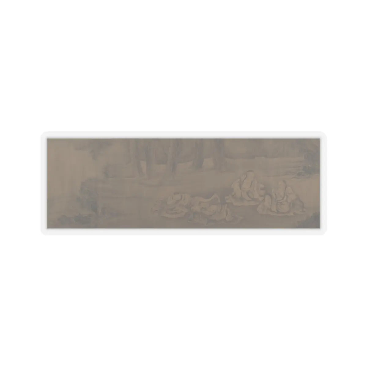 Unidentified artist - Scholars and Monkeys under Trees - unknown v1 - STICKER Vinyl Kiss-Cut Decal