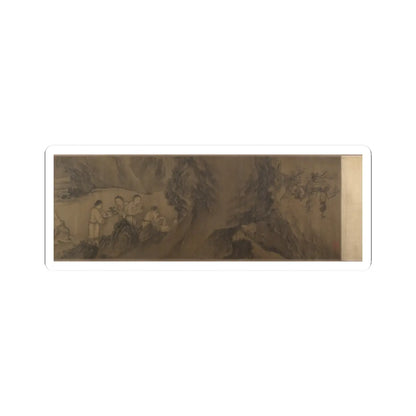 Unidentified artist - Scholars and Monkeys under Trees - unknown v6 - STICKER Vinyl Kiss-Cut Decal