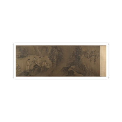 Unidentified artist - Scholars and Monkeys under Trees - unknown v6 - STICKER Vinyl Kiss-Cut Decal