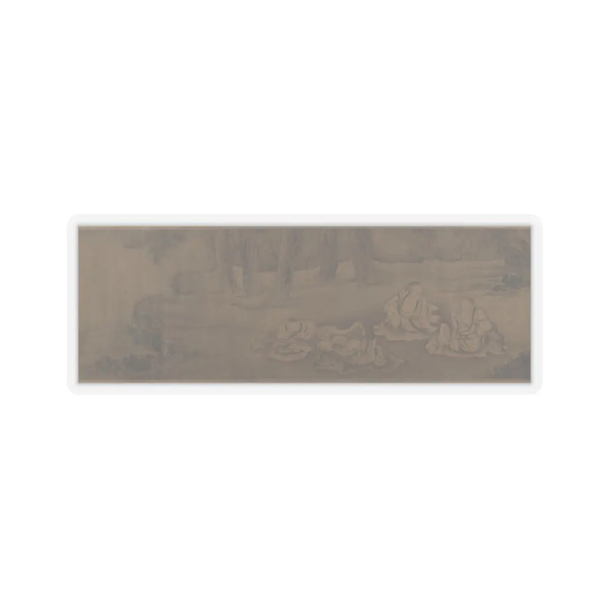 Unidentified artist - Scholars and Monkeys under Trees - unknown v7 - STICKER Vinyl Kiss-Cut Decal
