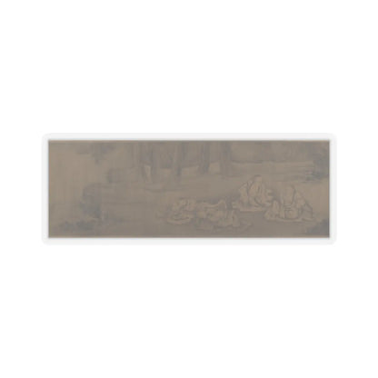 Unidentified artist - Scholars and Monkeys under Trees - unknown v7 - STICKER Vinyl Kiss-Cut Decal