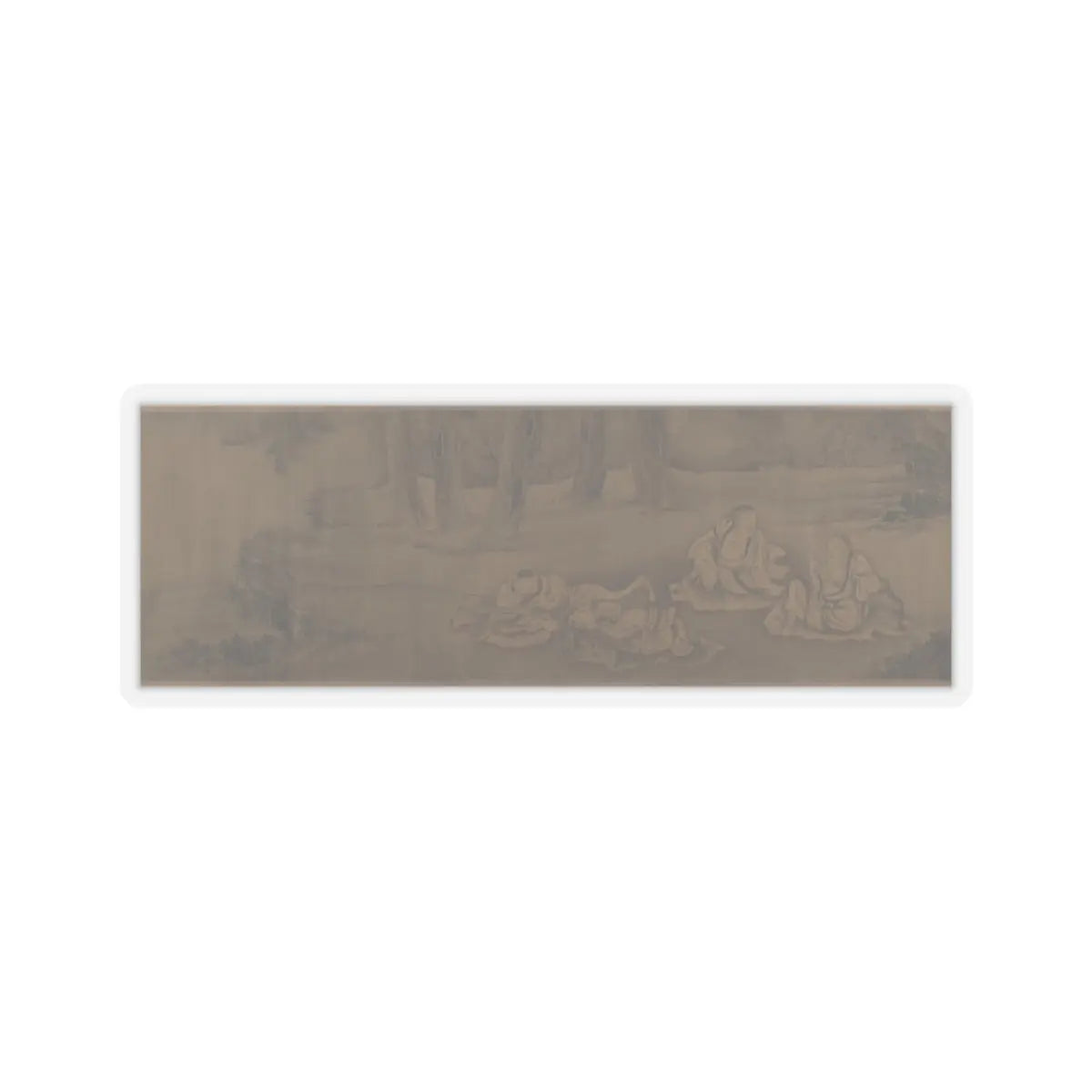 Unidentified artist - Scholars and Monkeys under Trees - unknown v7 - STICKER Vinyl Kiss-Cut Decal