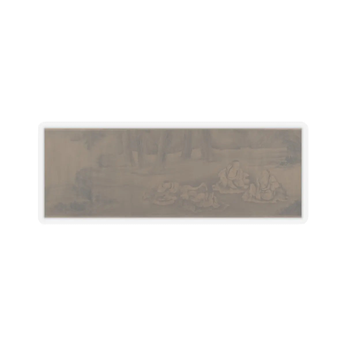 Unidentified artist - Scholars and Monkeys under Trees - unknown v7 - STICKER Vinyl Kiss-Cut Decal