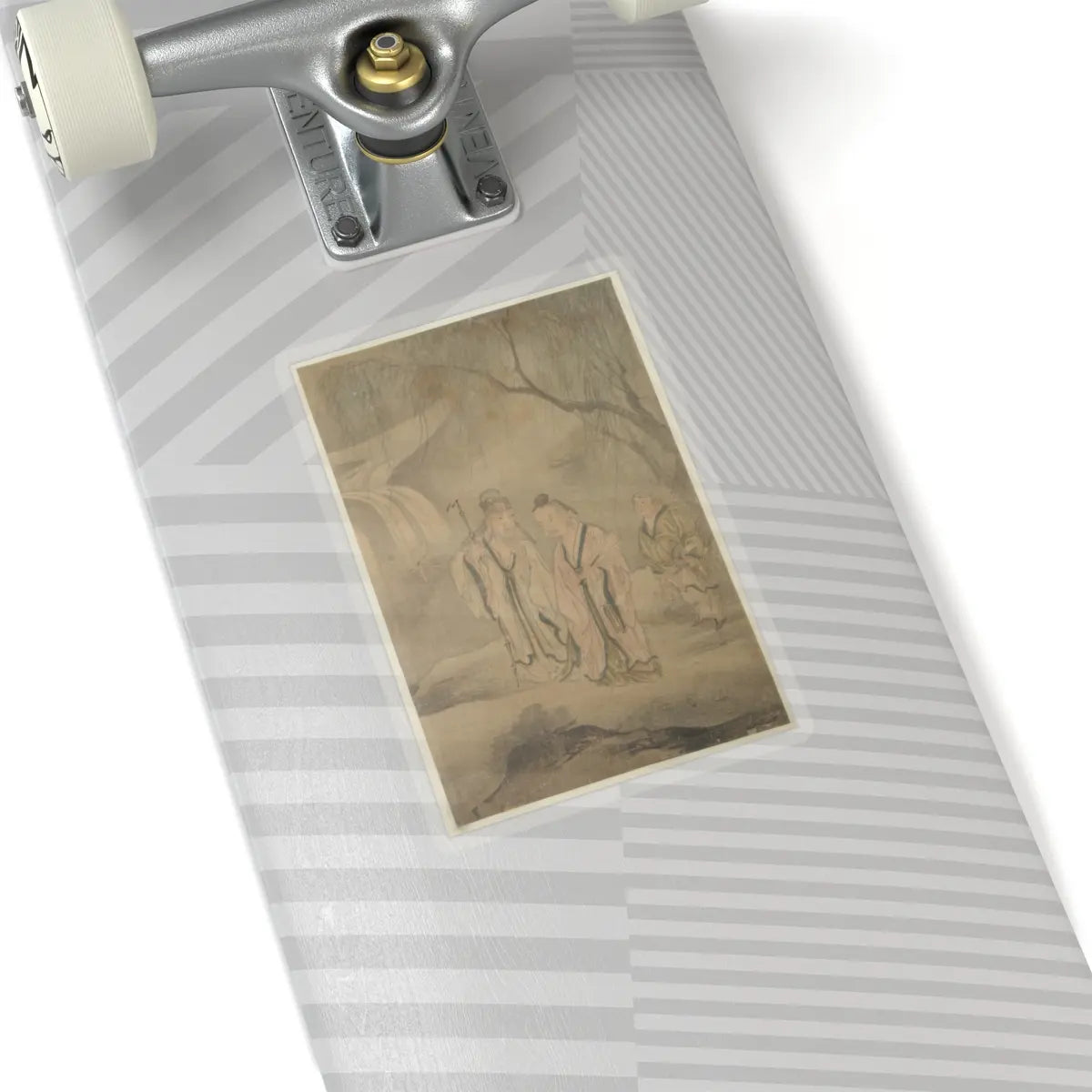 Unidentified artist - Scholars Strolling by the Waterfall - ca. 1650 - STICKER Vinyl Kiss-Cut Decal