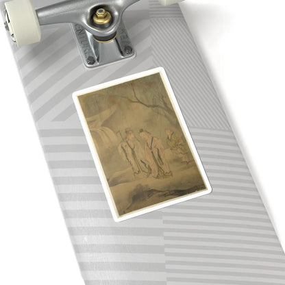Unidentified artist - Scholars Strolling by the Waterfall - ca. 1650 - STICKER Vinyl Kiss-Cut Decal
