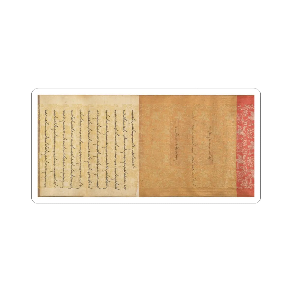 Unidentified artist - Scroll of Commission - dated 1862 v7 - STICKER Vinyl Kiss-Cut Decal