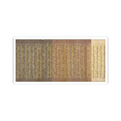 Unidentified artist - Scroll of Commission - dated 1862 v8 - STICKER Vinyl Kiss-Cut Decal