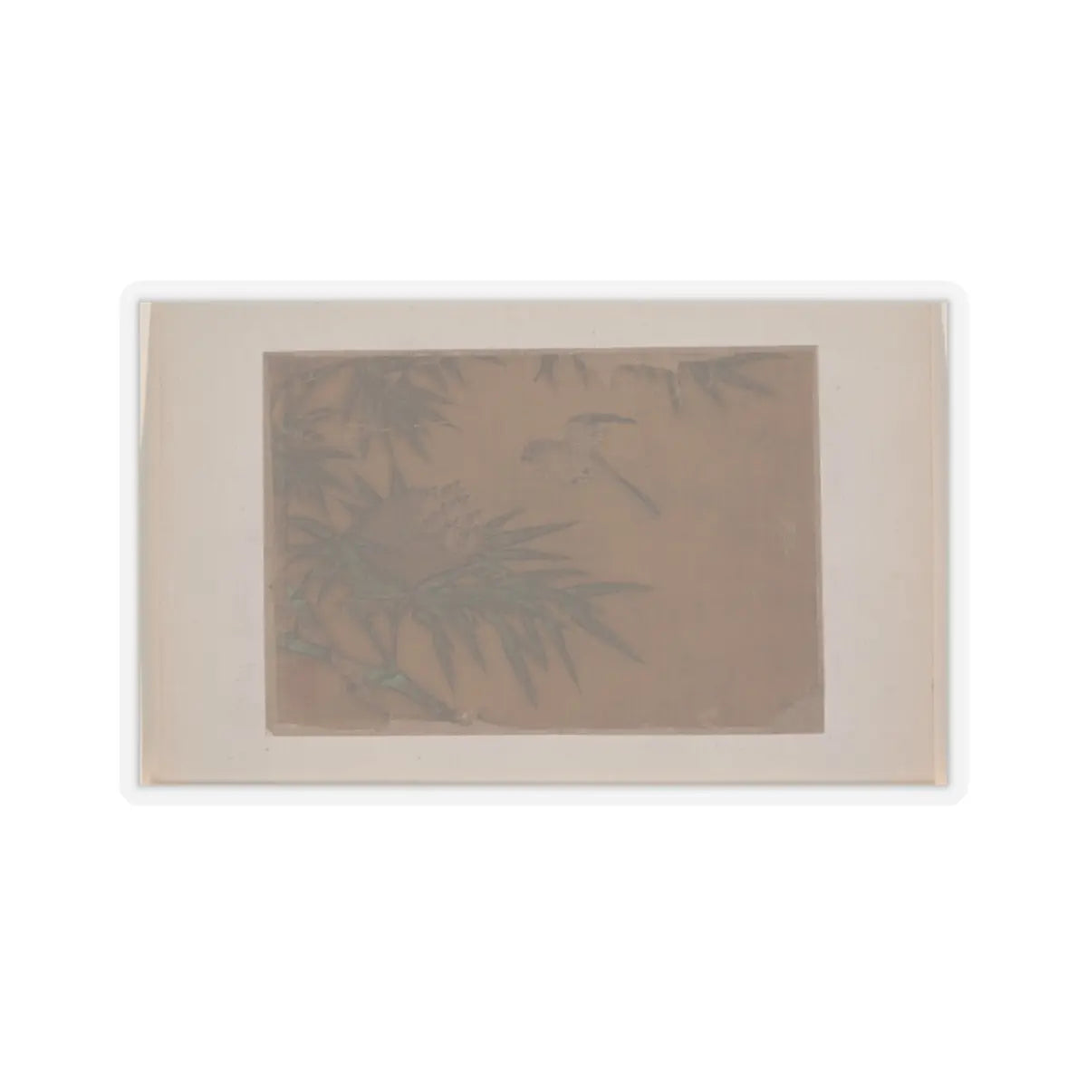 Unidentified artist - Seven Birds in Bamboo Tree Nest - unknown - STICKER Vinyl Kiss-Cut Decal