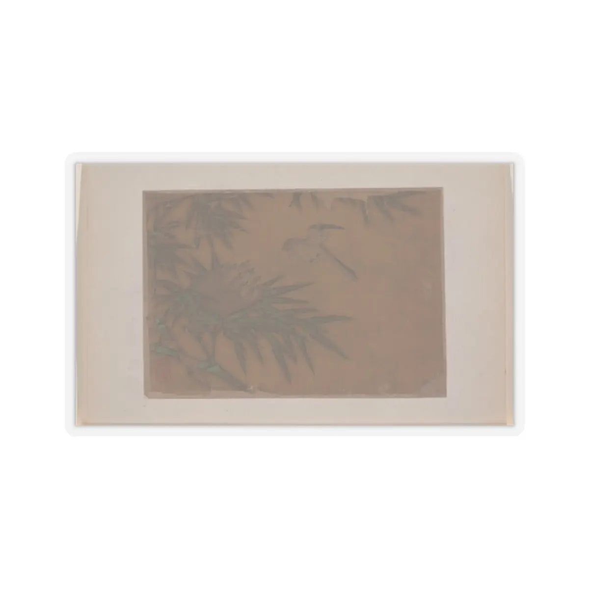 Unidentified artist - Seven Birds in Bamboo Tree Nest - unknown - STICKER Vinyl Kiss-Cut Decal