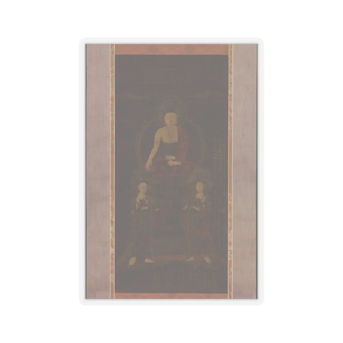 Unidentified artist - Shakyamuni triad - 1565 v1 - STICKER Vinyl Kiss-Cut Decal