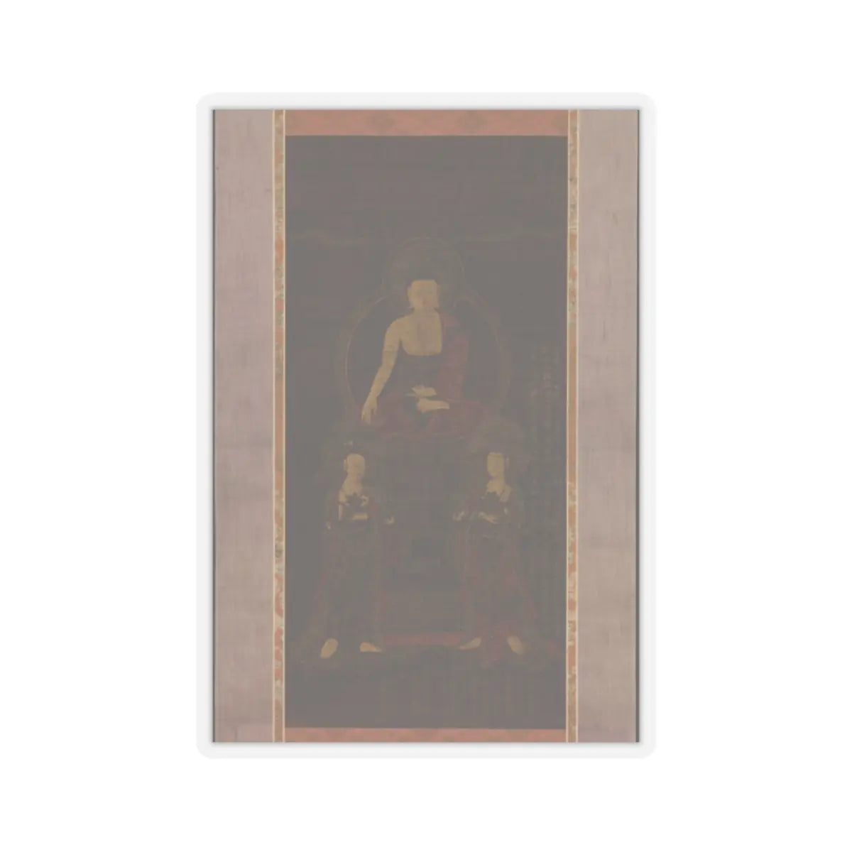 Unidentified artist - Shakyamuni triad - 1565 v1 - STICKER Vinyl Kiss-Cut Decal