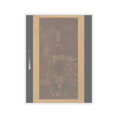 Unidentified artist - Shakyamuni with luohan, heavenly king, and boys - early 17th century v1 - STICKER Vinyl Kiss-Cut Decal