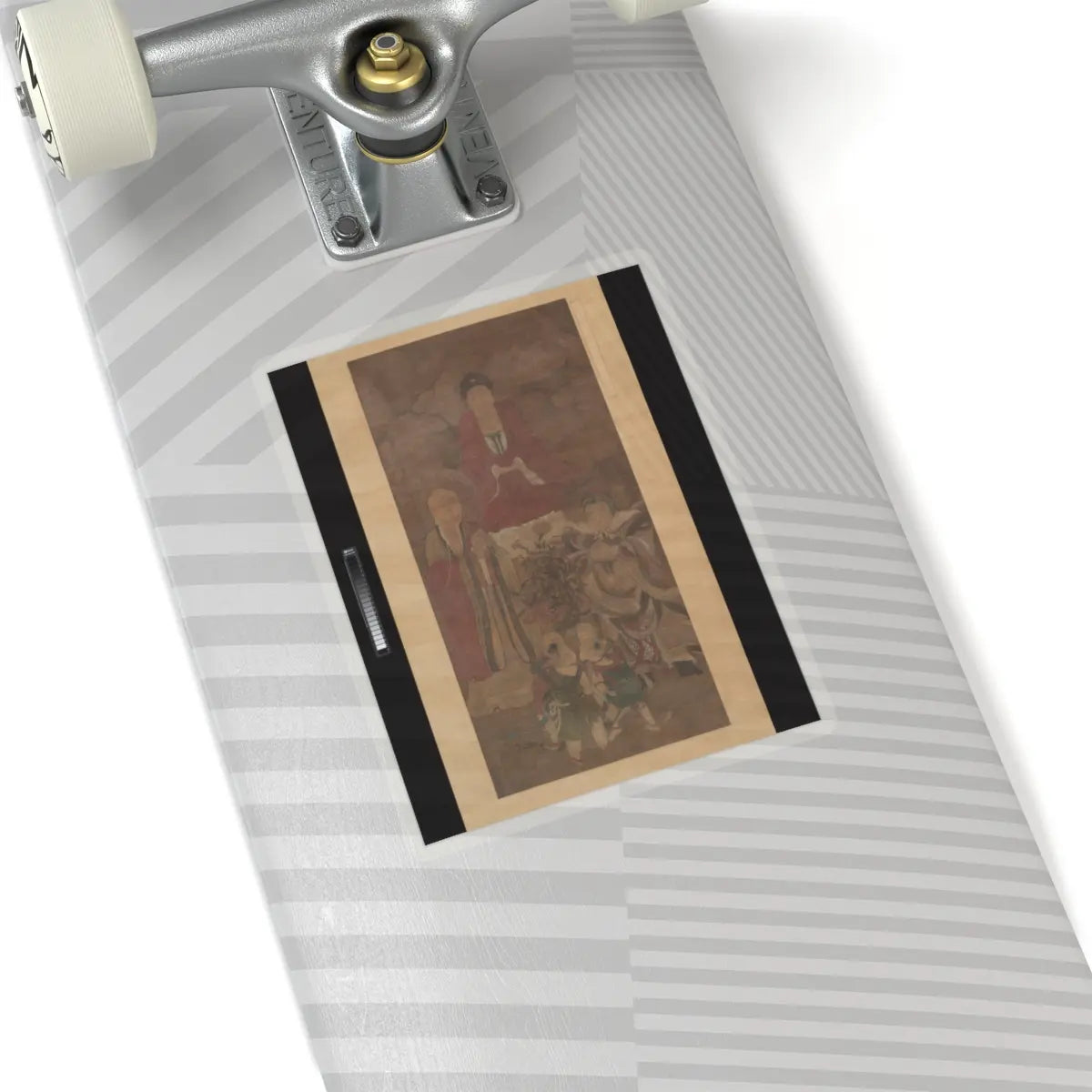 Unidentified artist - Shakyamuni with luohan, heavenly king, and boys - early 17th century v1 - STICKER Vinyl Kiss-Cut Decal
