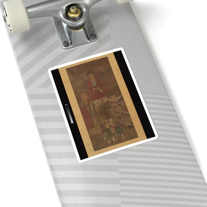 Unidentified artist - Shakyamuni with luohan, heavenly king, and boys - early 17th century v1 - STICKER Vinyl Kiss-Cut Decal