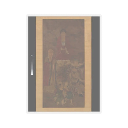 Unidentified artist - Shakyamuni with luohan, heavenly king, and boys - early 17th century v1 - STICKER Vinyl Kiss-Cut Decal