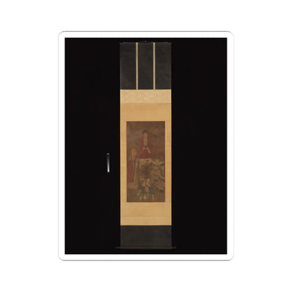Unidentified artist - Shakyamuni with luohan, heavenly king, and boys - early 17th century v2 - STICKER Vinyl Kiss-Cut Decal