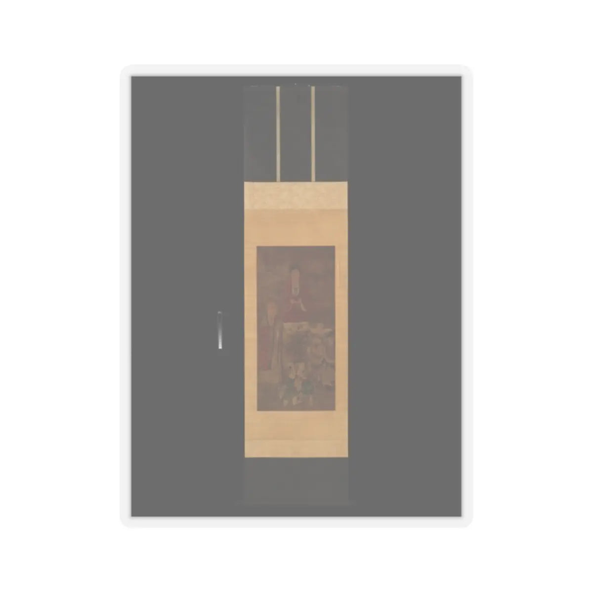 Unidentified artist - Shakyamuni with luohan, heavenly king, and boys - early 17th century v2 - STICKER Vinyl Kiss-Cut Decal