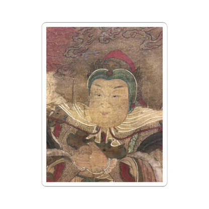 Unidentified artist - Shakyamuni with luohan, heavenly king, and boys - early 17th century v5 - STICKER Vinyl Kiss-Cut Decal