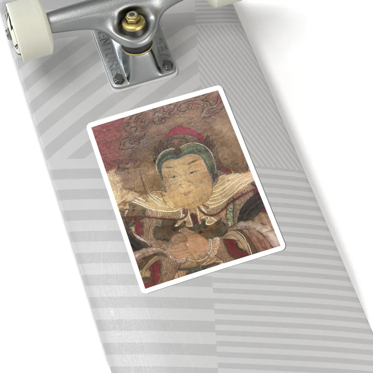 Unidentified artist - Shakyamuni with luohan, heavenly king, and boys - early 17th century v5 - STICKER Vinyl Kiss-Cut Decal