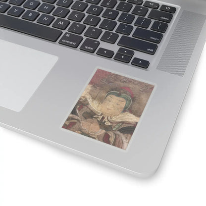 Unidentified artist - Shakyamuni with luohan, heavenly king, and boys - early 17th century v5 - STICKER Vinyl Kiss-Cut Decal